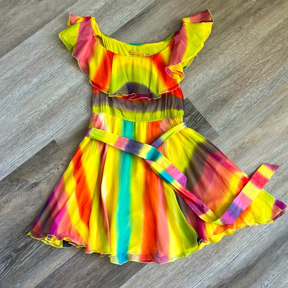Alice + Olivia rainbow dress